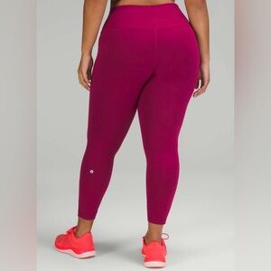 Lululemon NWT Wunder Train High Rise Tights 25” Pomegranate Size 2